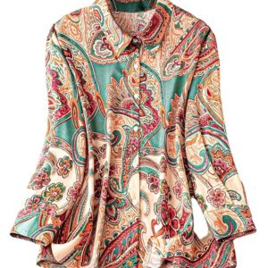 Leriya Fashion Women's Rayon Korean Style Long Sleeve Oversized Button Down Shirt | Plus Size Workwear Top for Office & Casual Wear (Available in Plus Size)